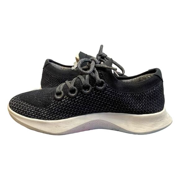 Allbirds Tree Dashers Running Shoes Sneakers Black Merino Wool Runners 9 - Picture 4 of 11